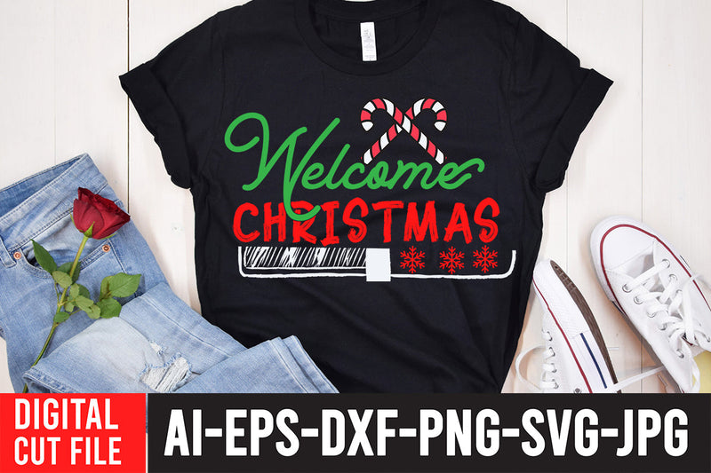 Welcome Christmas SVG Cut File SVG BlackCatsMedia 