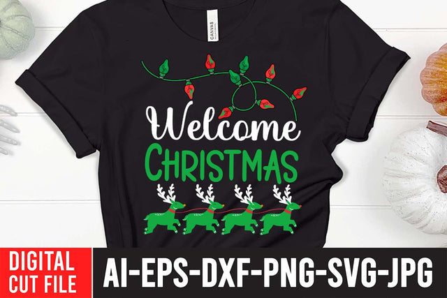 Welcome Christmas SVG Cut File SVG BlackCatsMedia 