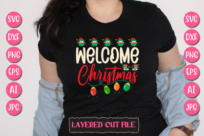Welcome Christmas SVG Cut File SVG Newmockups 