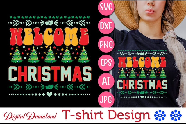 Welcome Christmas SVG Cut File SVG Newmockups 