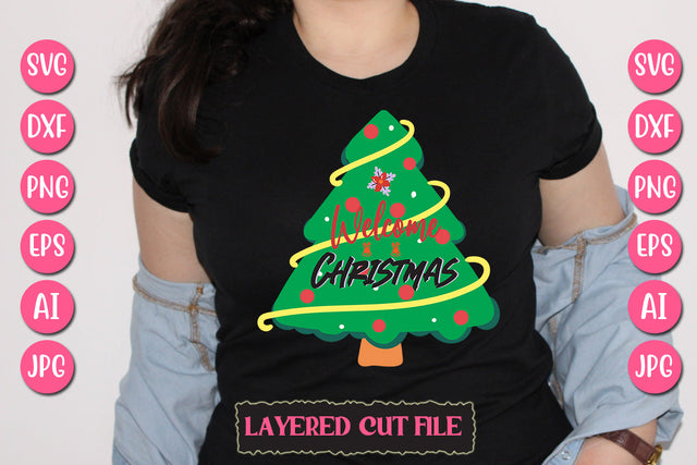 Welcome Christmas SVG Cut File SVG Newmockups 