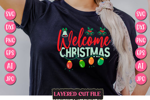 Welcome Christmas SVG Cut File SVG Newmockups 