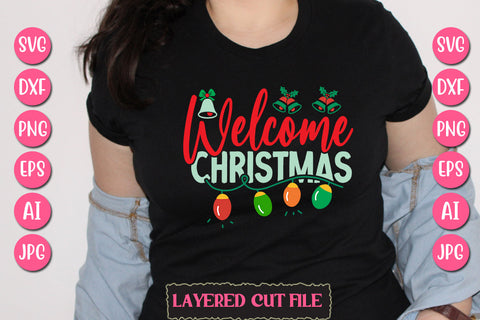Welcome Christmas SVG Cut File SVG Newmockups 