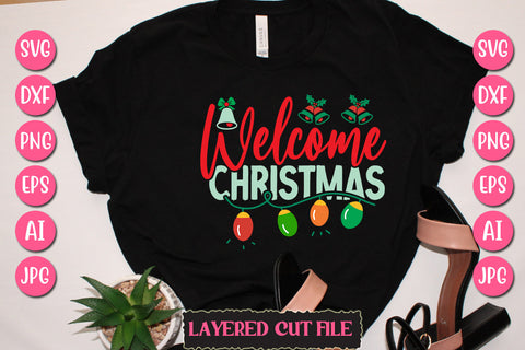Welcome Christmas SVG Cut File SVG Newmockups 