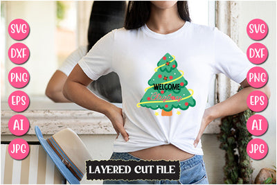Welcome Christmas SVG Cut File SVG Newmockups 