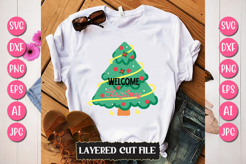 Welcome Christmas SVG Cut File SVG Newmockups 