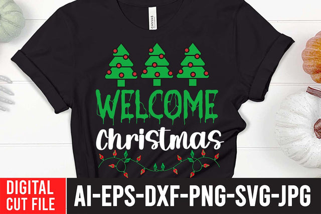 Welcome Christmas SVG Design SVG BlackCatsMedia 