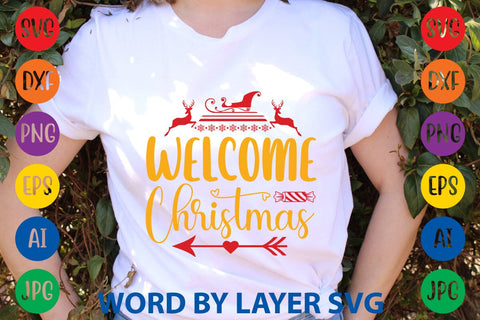 Welcome Christmas SVG DESIGN SVG Rafiqul20606 