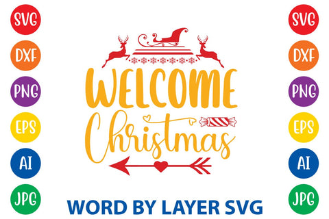 Welcome Christmas SVG DESIGN SVG Rafiqul20606 