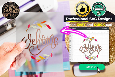 Welcome colorful leafs | FALL SVG Sign SVG The Vintage Signs Shop 