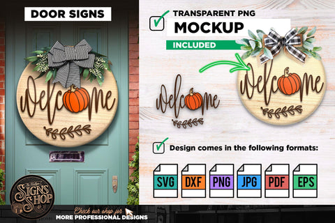 Welcome cute pumpkin | FALL SVG Sign SVG The Vintage Signs Shop 
