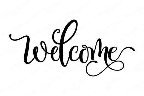 Welcome | Cutting File for Farmhouse Sign | Welcome Sign | Greeting Sign | SVG DXF and More | Glowforge Laser Ready SVG Diva Watts Designs 