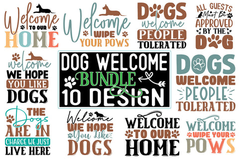 Welcome Dog SVG Design Bundle SVG CraftingStudio 