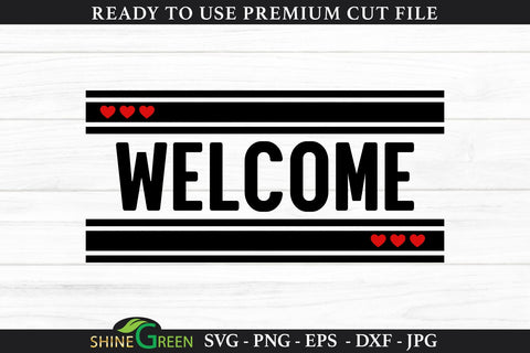 Welcome Doormat SVG Cut File SVG Shine Green Art 