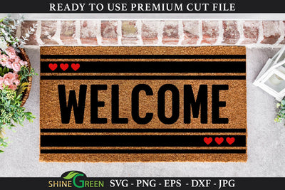 Welcome Doormat SVG Cut File SVG Shine Green Art 