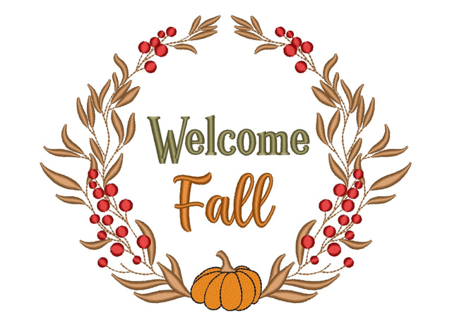 Welcome Fall Embroidery Design Embroidery/Applique DESIGNS Nino Nadaraia 