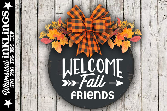 Welcome Fall Friends SVG SVG Whimsical Inklings 