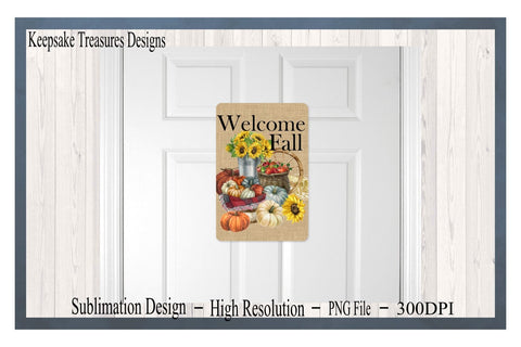 Welcome Fall Garden Flag, PNG Sublimation Garden Flag, Welcome Fall, Decoration For Home, Fall Outdoor Decor, Seasonal Yard Flag Décor, Welcome Fall Sublimation Keepsake Treasures Designs LLC. 