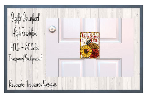 Welcome Fall, Garden Flag Template, Png Sublimation Design Sublimation Keepsake Treasures Designs LLC. 