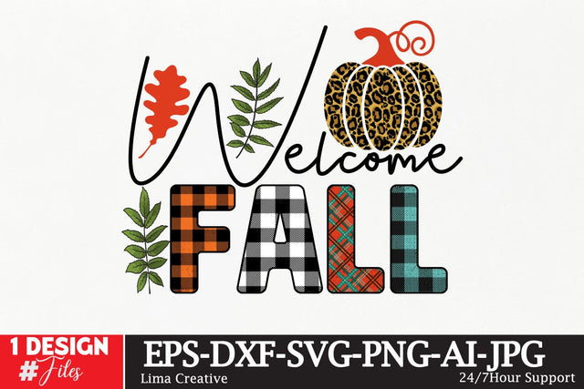 Welcome Fall Sublimation PNG Design Sublimation Insomnia Std 