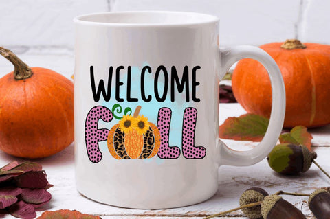 Welcome fall Sublimation PNG, Sublimation Fall Design Sublimation Regulrcrative 