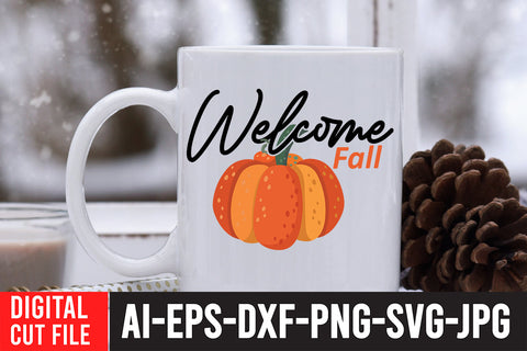 Welcome Fall SVG Cut File SVG BlackCatsMedia 
