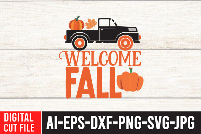 Welcome Fall SVG Cut File SVG BlackCatsMedia 