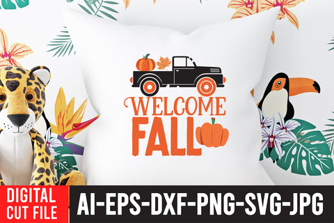 Welcome Fall SVG Cut File SVG BlackCatsMedia 