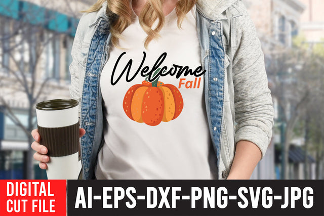 Welcome Fall SVG Cut File SVG BlackCatsMedia 