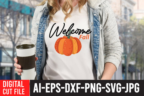 Welcome Fall SVG Cut File SVG BlackCatsMedia 