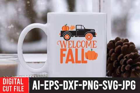 Welcome Fall SVG Cut File SVG BlackCatsMedia 