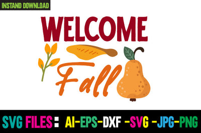 Welcome Fall SVG Cut File SVG Newmockups 