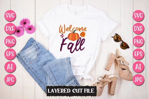 Welcome Fall SVG Cut File SVG Newmockups 