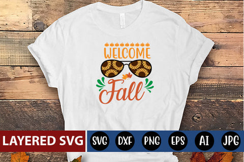 Welcome Fall svg cute file SVG Blessedprint 