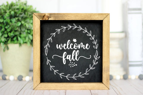 Welcome Fall SVG I Fall Door Sign SVG I Fall Sign SVG PNG SVG Happy Printables Club 