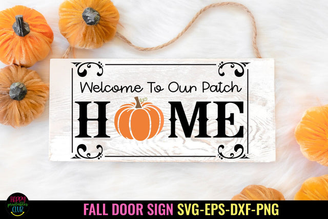 Welcome Fall SVG I Fall Door Sign SVG I Fall Sign SVG PNG SVG Happy Printables Club 