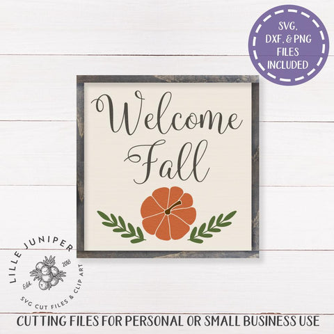 Welcome Fall SVG | Pumpkin SVG | Farmhouse Sign Design SVG LilleJuniper 