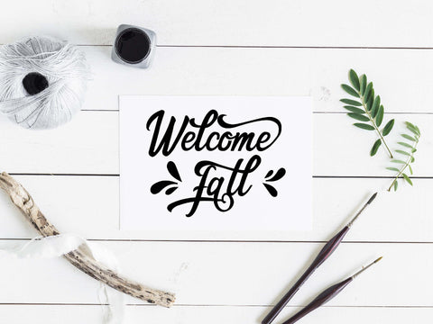 Welcome Fall | Thanksgiving cut file SVG TheBlackCatPrints 