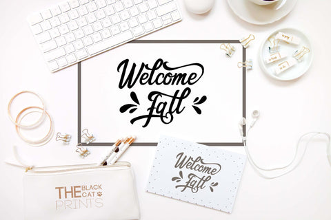 Welcome Fall | Thanksgiving cut file SVG TheBlackCatPrints 