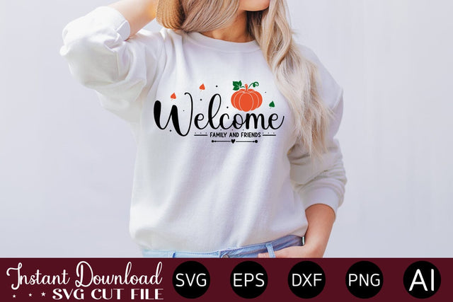 Welcome Family And Friends Svg Design SVG designmaster24 