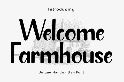 Welcome Farmhouse Font Rotterlab studio 