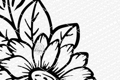 Welcome Floral Daisies SVG | Farmhouse Vertical Sign | dxf and more SVG Diva Watts Designs 