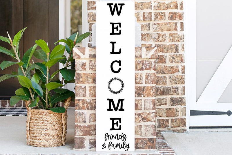 Welcome Friends and Family Vertical SVG SVG So Fontsy Design Shop 