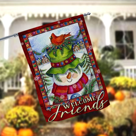 Welcome Friends Garden Flag 12x18 Garden Flag Sublimation Design Download PNG File Instant Download Sublimation CaldwellArt 