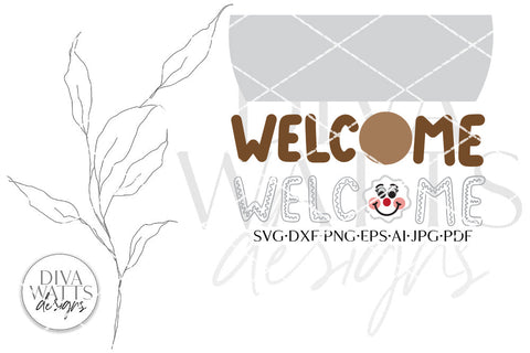 Welcome Gingerbread SVG | Winter / Christmas Door Hanger Design SVG Diva Watts Designs 