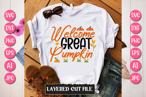 Welcome Great Pumpkin SVG Cut File SVG Newmockups 