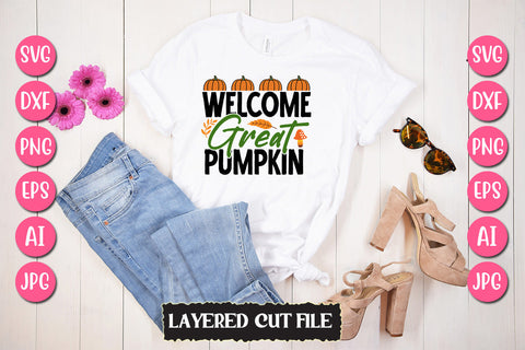 Welcome Great Pumpkin SVG Cut File SVG Newmockups 