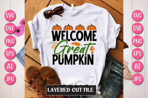 Welcome Great Pumpkin SVG Cut File SVG Newmockups 