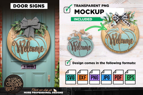 Welcome green pumpkin | FALL SVG Sign SVG The Vintage Signs Shop 