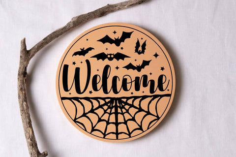 Welcome, Halloween Door Sign SVG SVG DESIGNISTIC 